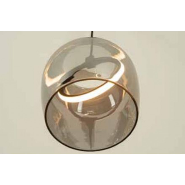 Φωτιστικό LED 24W 3000k Μαύρο Και Φυμέ 23082 ZAMBELIS