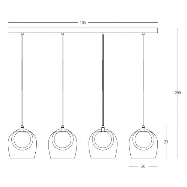 Φωτιστικό LED 24W 3000k Μαύρο Και Φυμέ 23082 ZAMBELIS
