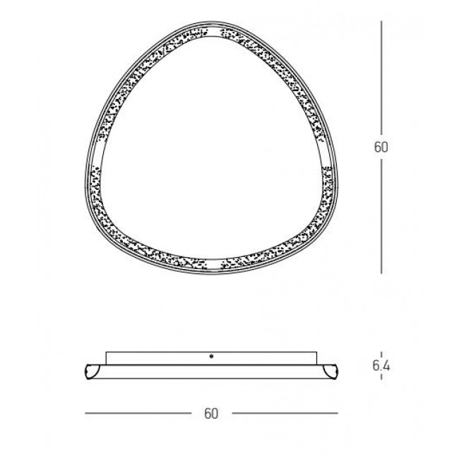 Πλαφονιέρα LED 32W 3000k Χρυσό 23088 ZAMBELIS