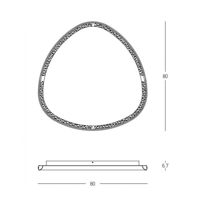 Πλαφονιέρα LED 39W 3000k Χρυσό 23091 ZAMBELIS