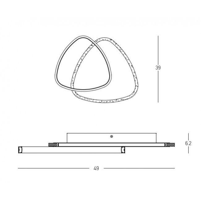 Πλαφονιέρα LED 36W 3000k Λευκό 23092 ZAMBELIS