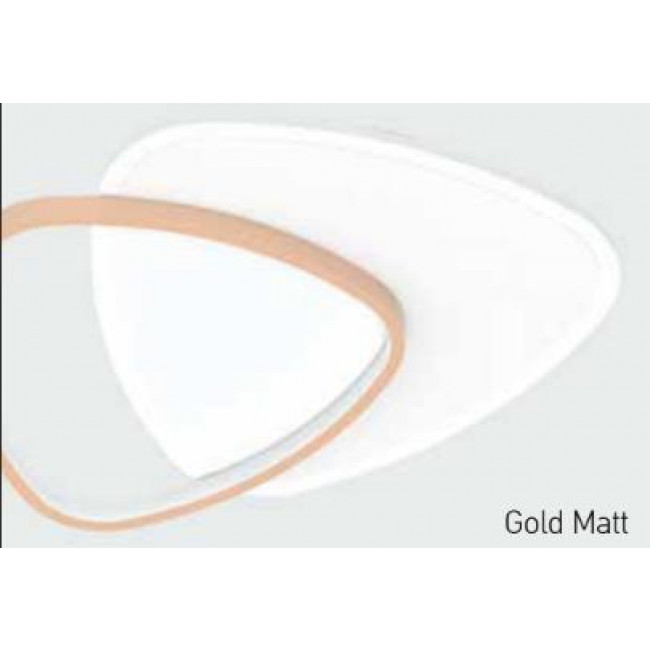 Πλαφονιέρα LED 36W 3000k Λευκό Και Χρυσό 23093 ZAMBELIS