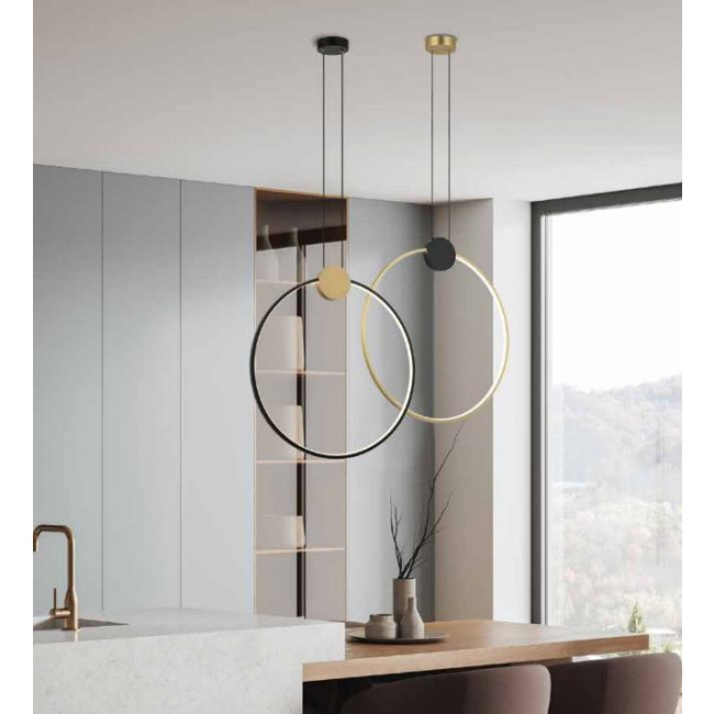 Φωτιστικό LED 24W 3000k Μαύρο Και Χρυσό 23094 ZAMBELIS