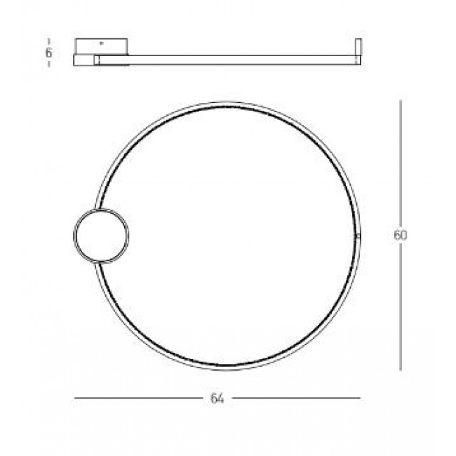 Φωτιστικό LED 24W 3000k Χρυσό Και Μαύρο 23096 ZAMBELIS