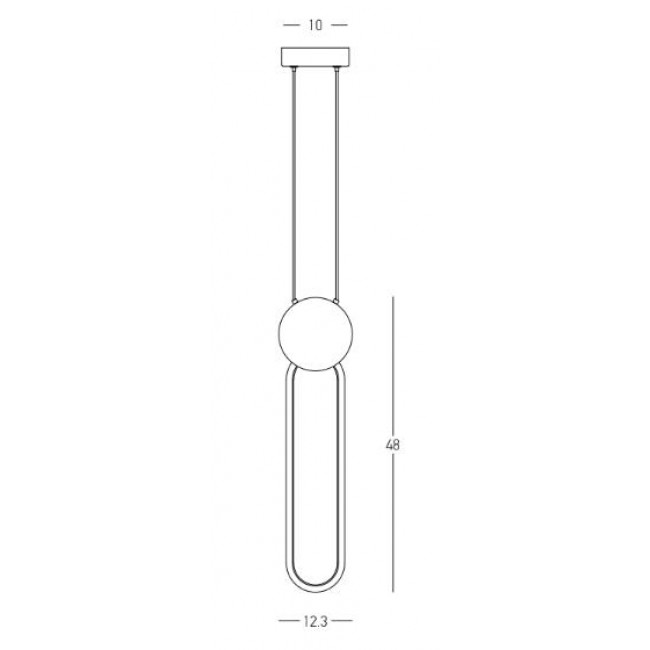 Φωτιστικό LED 13W 3000k Μαύρο Και Χρυσό 23100 ZAMBELIS