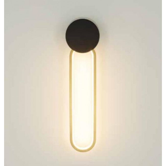 Απλίκα LED 13W 3000k Μαύρο Και Χρυσό 23102 ZAMBELIS