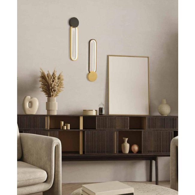 Απλίκα LED 13W 3000k Μαύρο Και Χρυσό 23102 ZAMBELIS