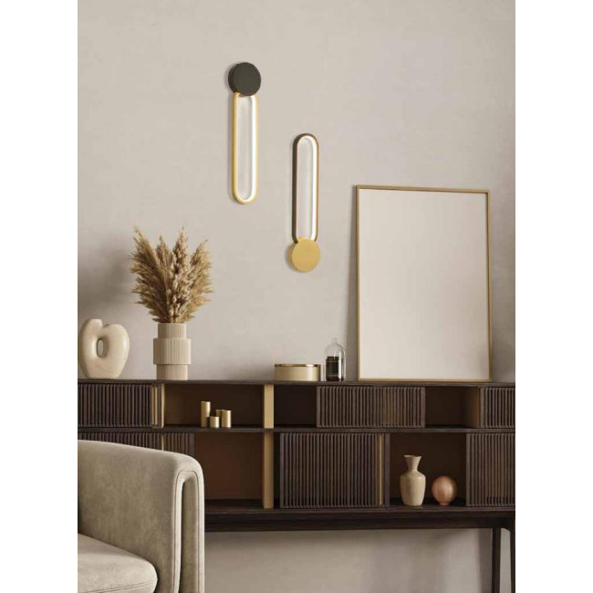 Απλίκα LED 13W 3000k Μαύρο Και Χρυσό 23103 ZAMBELIS