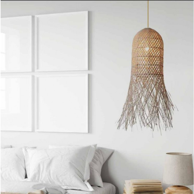 Φωτιστικό Μονόφωτο E27 Χρυσό Και Φυσικό 23196 ZAMBELIS