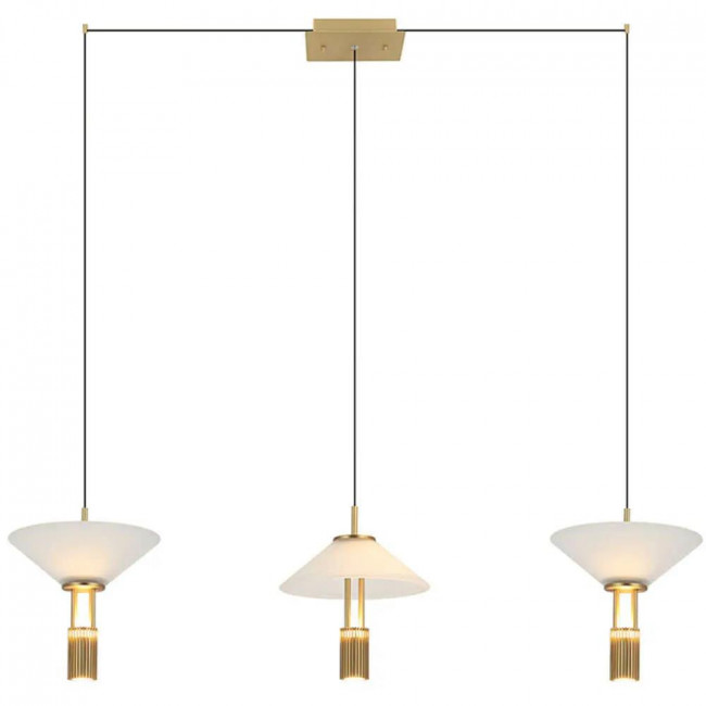 Φωτιστικό LED 28W 3000k Χρυσό Και Λευκό 23203 ZAMBELIS