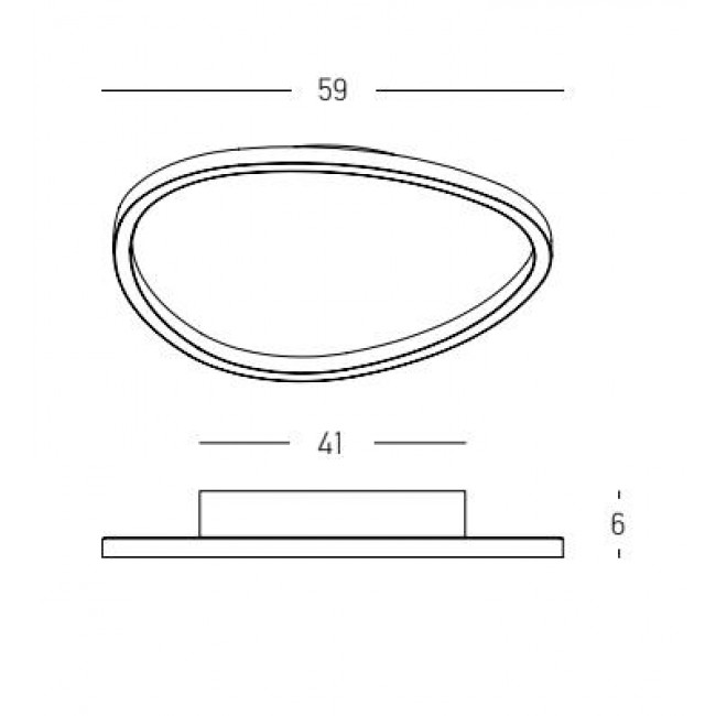 Πλαφονιέρα LED 39W 3000k Μαύρο 23208 ZAMBELIS
