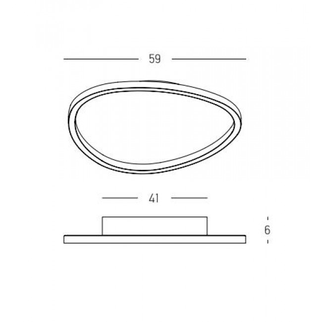 Πλαφονιέρα LED 39W 3000k Λευκό 23209 ZAMBELIS