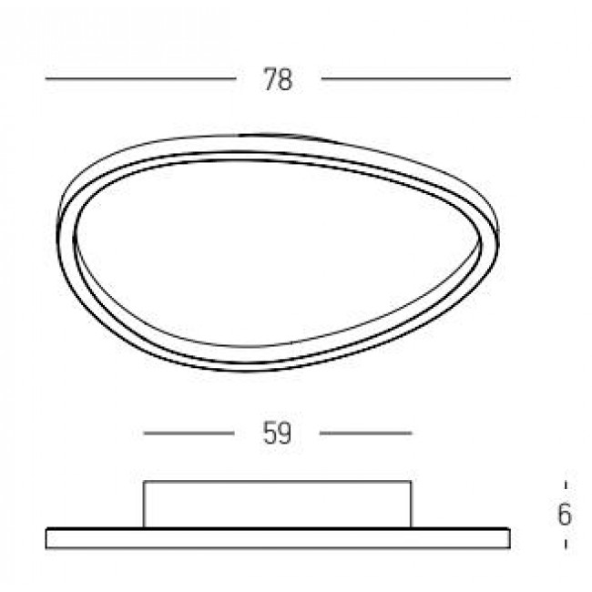 Πλαφονιέρα LED 58W 3000k Μαύρο 23211 ZAMBELIS