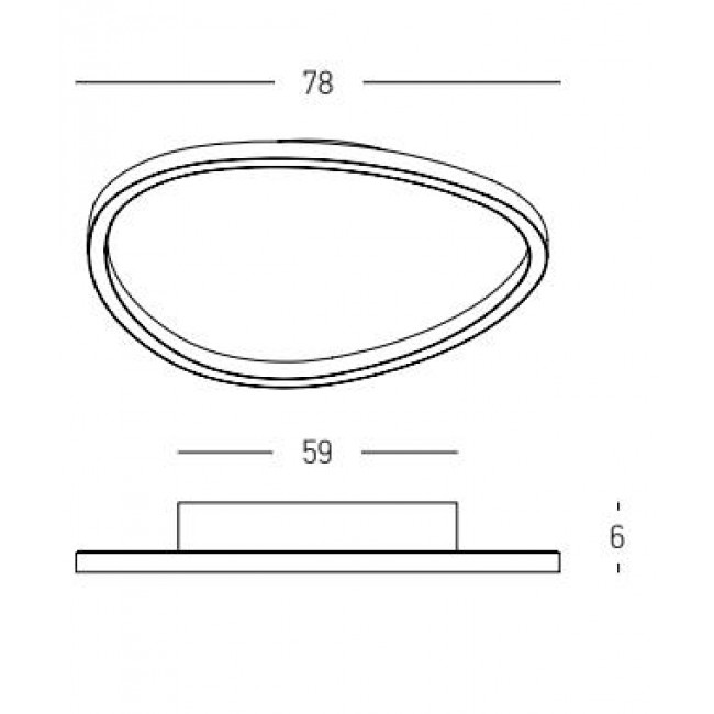 Πλαφονιέρα LED 58W 3000k Λευκό 23212 ZAMBELIS