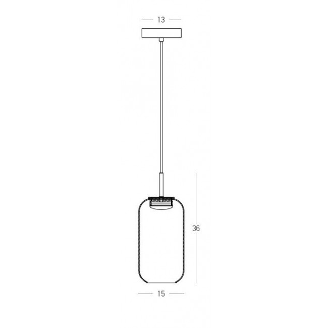 Φωτιστικό LED 12W 3000k Μαύρο Και Φυμέ 23217 ZAMBELIS