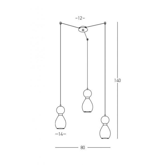 Φωτιστικό Τρίφωτο E14 Πράσινο Και Χρυσό 23246 ZAMBELIS