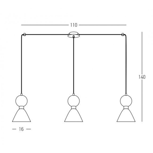 Φωτιστικό Τρίφωτο E14 Μαύρο Και Χρυσό 23247 ZAMBELIS