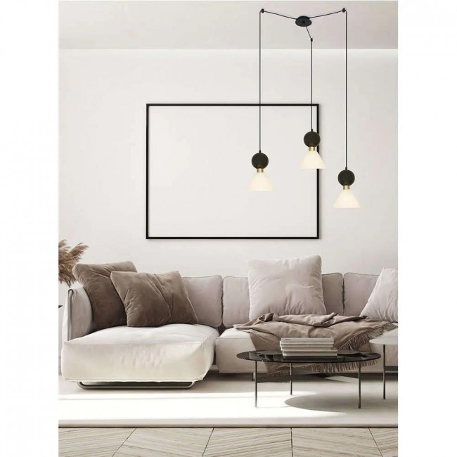 Φωτιστικό Τρίφωτο E14 Μαύρο Και Χρυσό 23249 ZAMBELIS