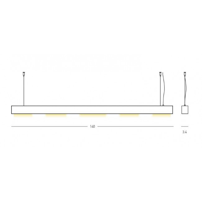 Φωτιστικό LED 50W 3000k Μαύρο 23253 ZAMBELIS