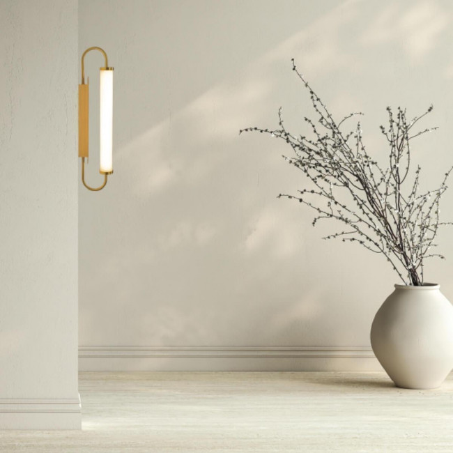 Απλίκα LED 10W 3000k Ορείχαλκος Και Λευκό 25152 ZAMBELIS