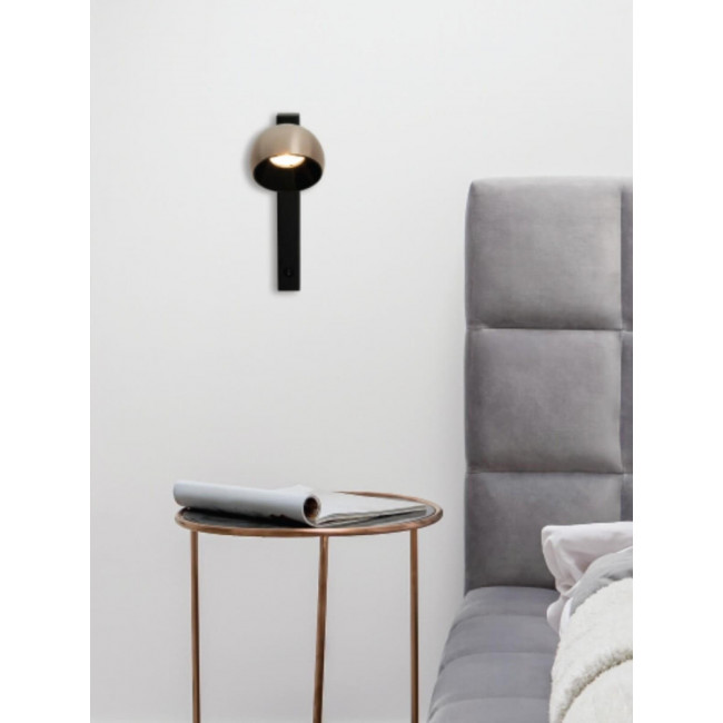 Απλίκα LED 13W 3000k Μαύρο Και Σαμπανιζέ 25340 ZAMBELIS