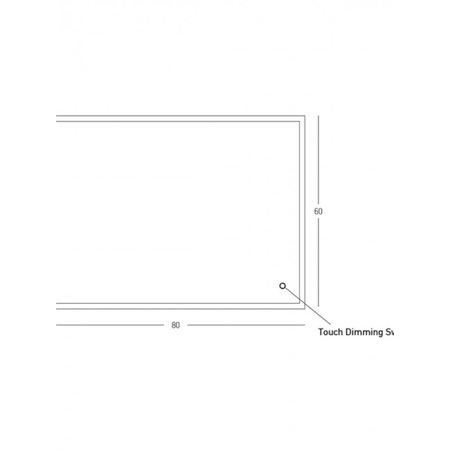Καθρέφτης Μπάνιου LED 23W 3000k-4000k Μαύρο 25392 ZAMBELIS