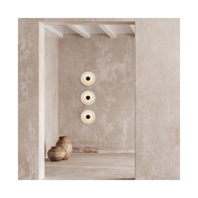 Απλίκα LED 5W 3000k Μαύρο Και Αλαβάστρο 2551 ZAMBELIS