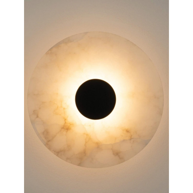 Απλίκα LED 5W 3000k Μαύρο Και Αλαβάστρο 2551 ZAMBELIS