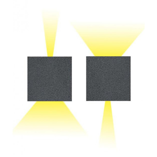 Απλίκα LED 6W 3000K Γραφίτης E109 ZAMBELIS