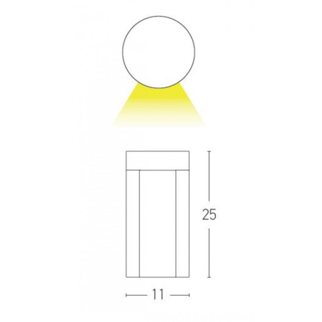 Φωτιστικό Κολώνα LED 12W 3000k Γραφίτης E133 ZAMBELIS