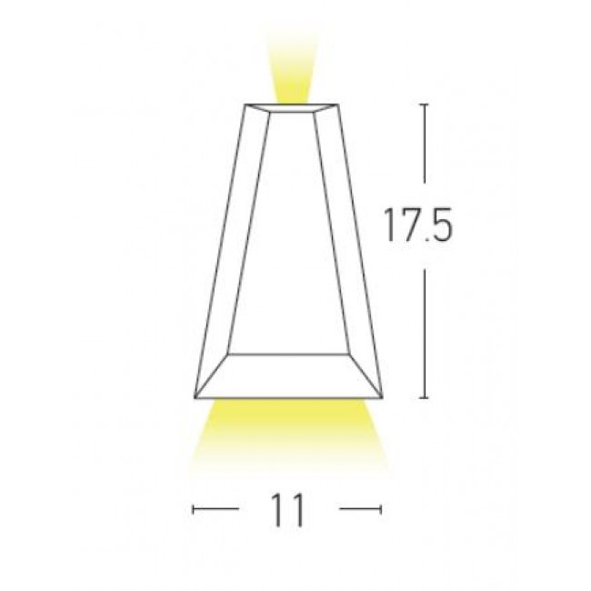 Απλίκα LED 6W 3000K Γραφίτης E135 ZAMBELIS