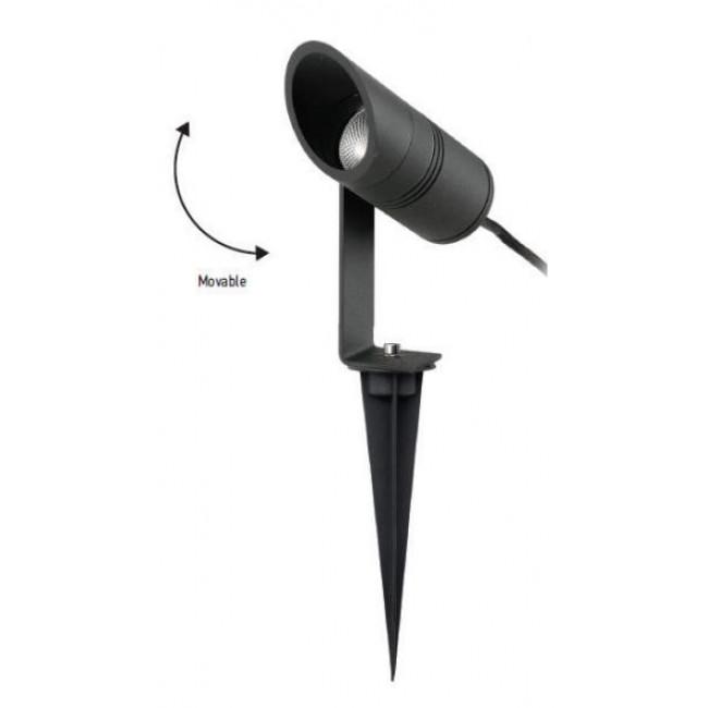 Φωτιστικό Κήπου LED 7W 3000k Με Καρφί Γραφίτης E152 ZAMBELIS