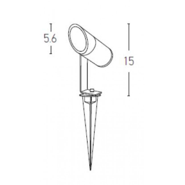 Φωτιστικό Κήπου LED 7W 3000k Με Καρφί Γραφίτης E152 ZAMBELIS