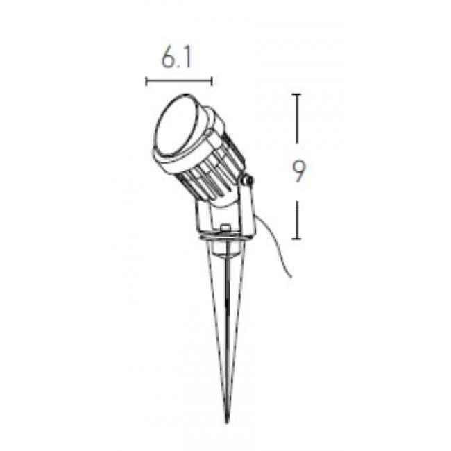 Φωτιστικό Κήπου LED 5W 3000k Με Καρφί Γραφίτης E153 ZAMBELIS