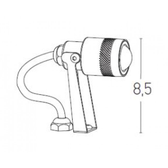 Φωτιστικό Κήπου LED 2.1W 2700k Με Καρφί Μαύρο E177-A ZAMBELIS