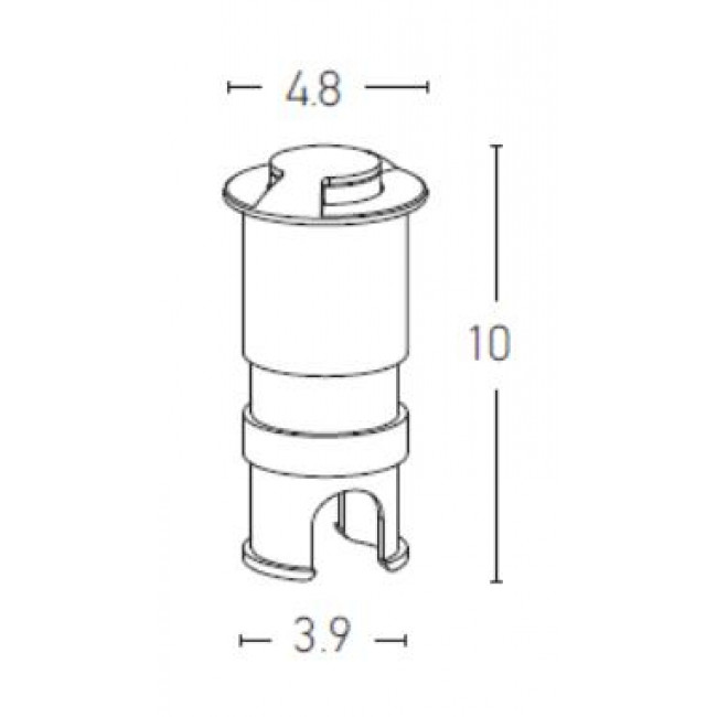 Σπότ Χωνευτό LED 3W 3000k Χρώμιο E180 ZAMBELIS
