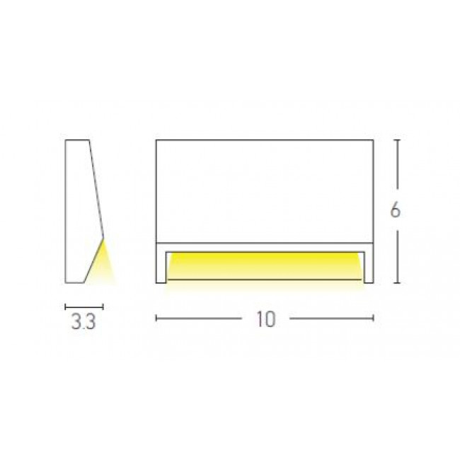 Απλίκα LED 1.5W 3000K Λευκό E182 ZAMBELIS