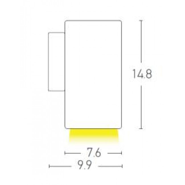 Σποτ Επίτοιχo GU10 Λευκό E185 ZAMBELIS