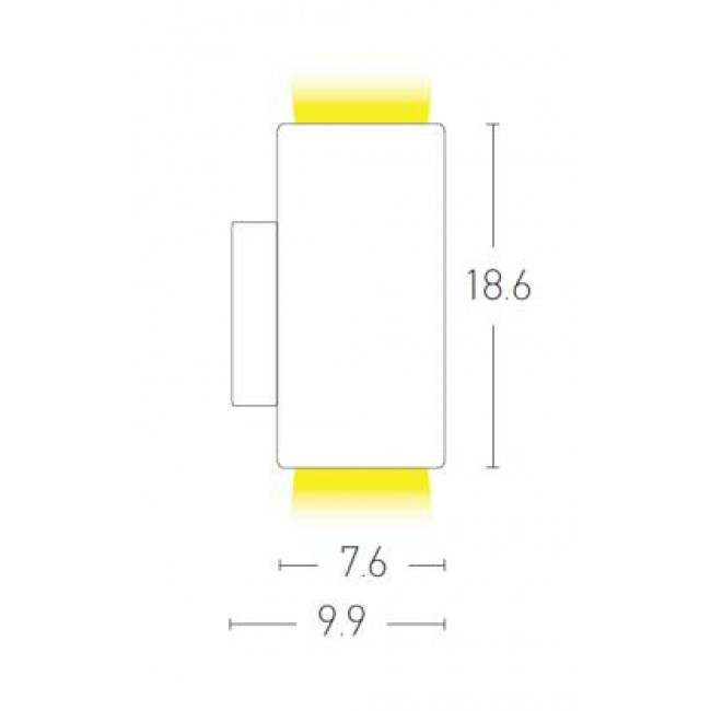 Σποτ Επίτοιχo GU10 Λευκό E186 ZAMBELIS