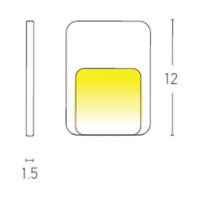 Απλίκα LED 1.5W 3000k Λευκό E187 ZAMBELIS