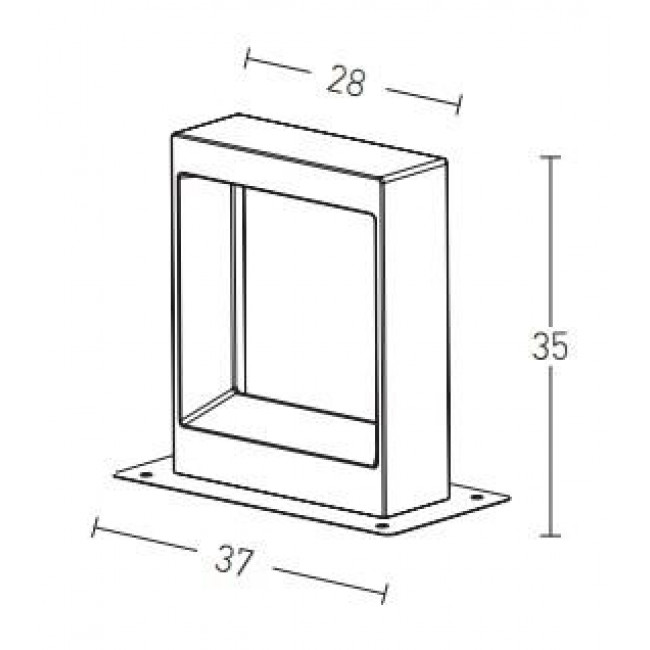Φωτιστικό Κολώνα LED 8W 3000k Τσιμέντο E190 ZAMBELIS
