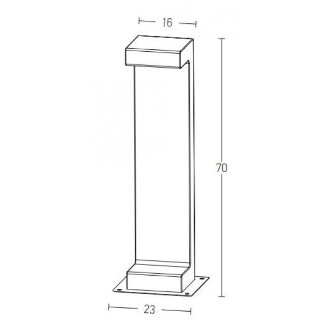 Φωτιστικό Κολώνα LED 8W 3000k Τσιμέντο E192 ZAMBELIS