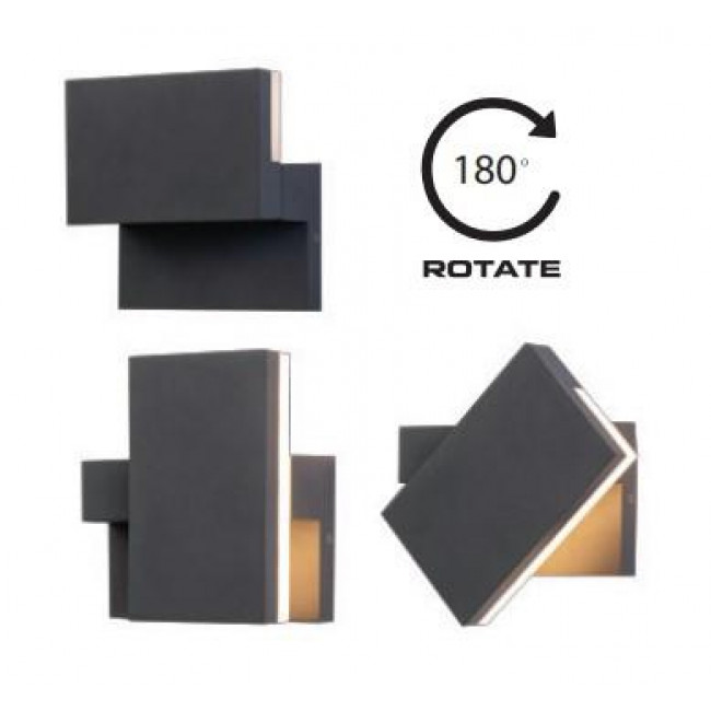 Απλίκα LED 9W 3000K Γραφίτης E199 ZAMBELIS