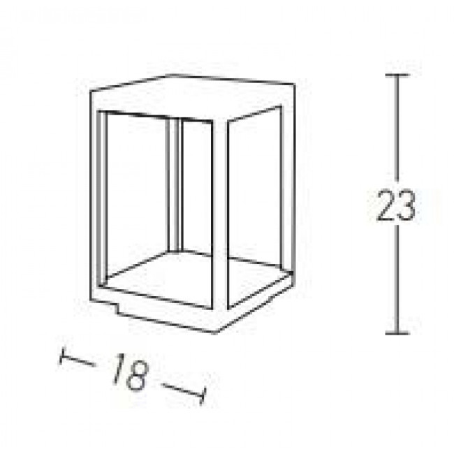 Φωτιστικό Κολώνα LED 7W 3000k Γραφίτης E203 ZAMBELIS