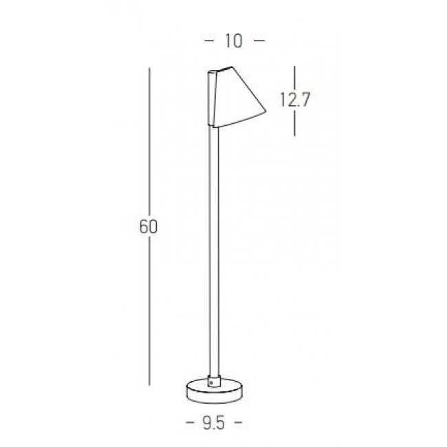 Φωτιστικό Κήπου LED 6W 3000k Με Καρφί Γραφίτης E283 ZAMBELIS