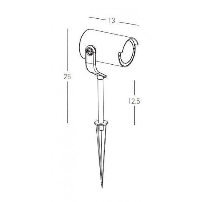 Φωτιστικό Κήπου GU10 Με Καρφί Καφέ E284 ZAMBELIS