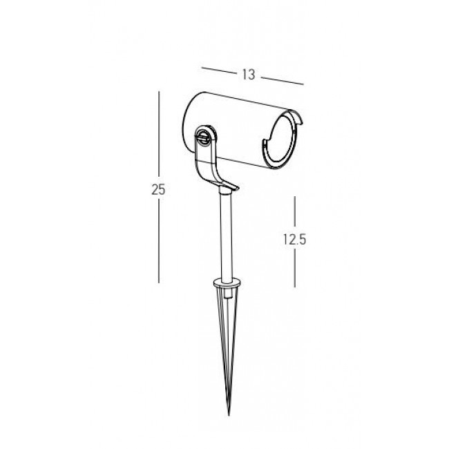 Φωτιστικό Κήπου LED 12W 3000k Με Καρφί Γραφίτης E285 ZAMBELIS