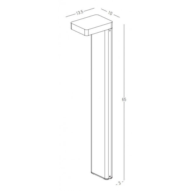 Φωτιστικό Κολώνα LED 7W 3000k Γραφίτης E297 ZAMBELIS