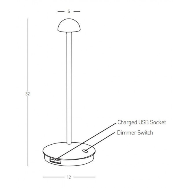 Πορτατίφ LED 2W 3000k Μαύρο Φορητό E314 ZAMBELIS