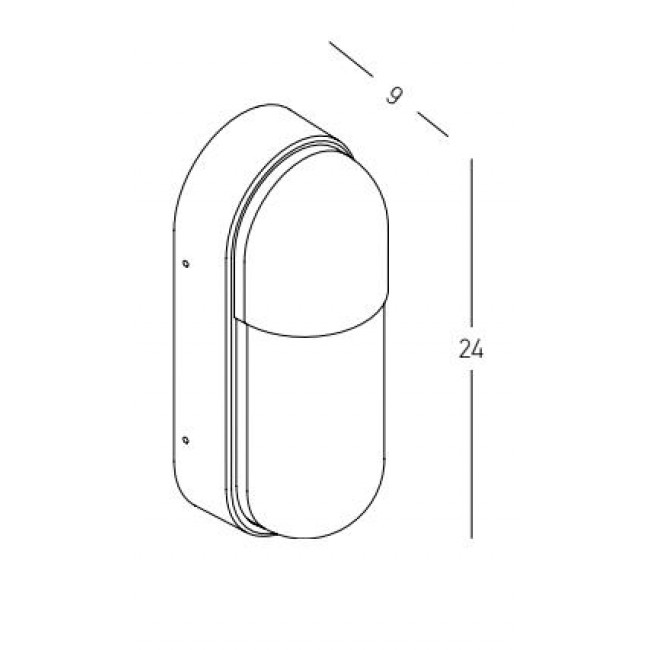 Απλίκα LED 10W 3000k Γραφίτης E318 ZAMBELIS